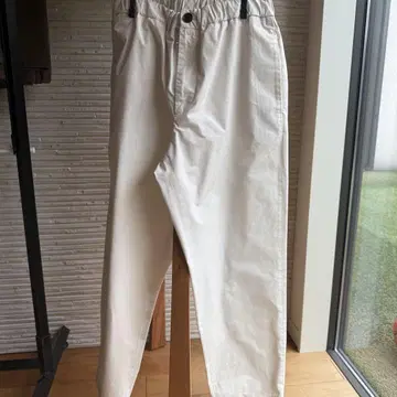 질샌더 크림 코튼 팬츠