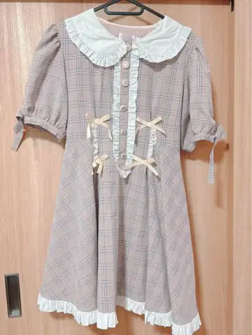 bon24hiz 체크 미니 원피스 보보니주이치