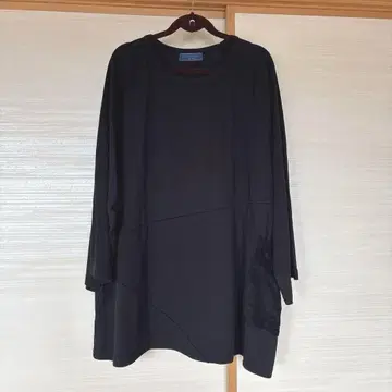 하라페코 상점 기하학 패치워크 티셔츠 M 사이즈 블랙
