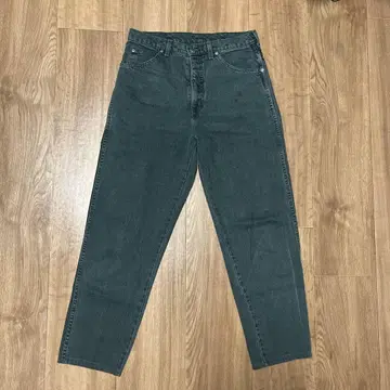 Lands' End 다크 그린 데님 팬츠 남성용 33