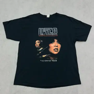 LIZZO 리조 힙합 상의 반팔 티셔츠 구제 의류 블랙 검정 XL