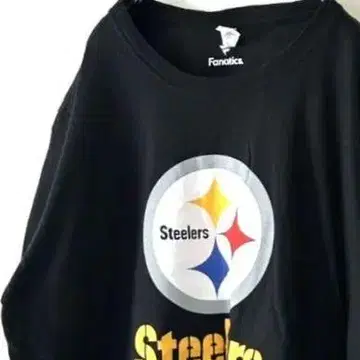 NFL 스틸러스 풋볼 티셔츠 L 블랙 검정 구제 의류