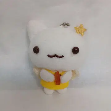 산엑스 행복 냥코 봉제 인형 공 체인