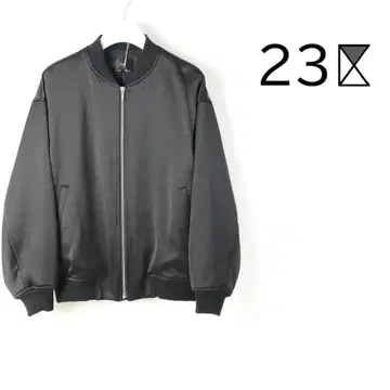 350 새상품 23구 텐셀 레이온 새틴 MA-1 블루종 블랙 38