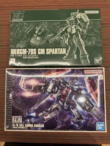 HG 짐 스파르탄 & HG 풀 아머 건담 썬더볼트 Ver.