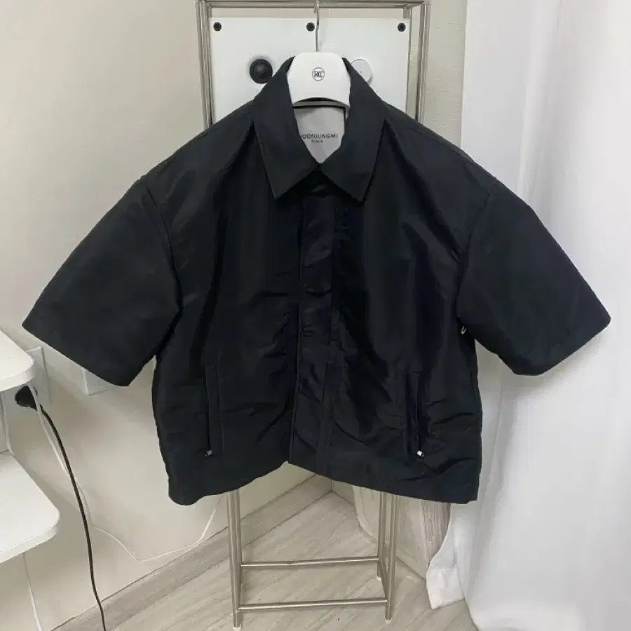 【SATIIIZ】Heon Nylon Shirt Jacket Stussy Fatigue Overshirt Nylon Jacket Black L - POIZON