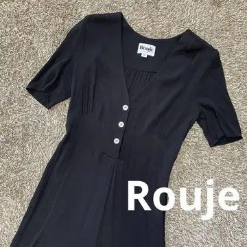 Rouje 반팔 올인원 이에나 블랙 V넥 L 점프수트