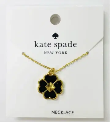 재입고! 새상품 kate spade 꽃 모양 블랙 엘레강트 목걸이