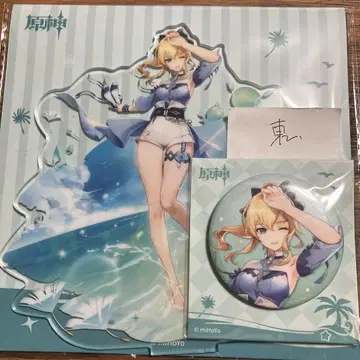 원신 Genshin Jin 아크릴 스탠드 캔뱃지 2개 세트