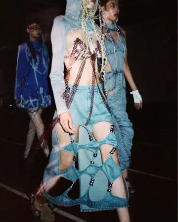 YUEQI QI DENIM SUAN PAN SKIRT 데님 스커트