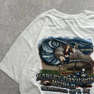 HARLEY DAVIDSON 백 프린트 티셔츠 2XL