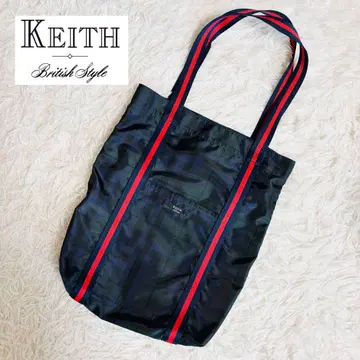 KEITH 키이스 나일론 토트백 체크 무늬