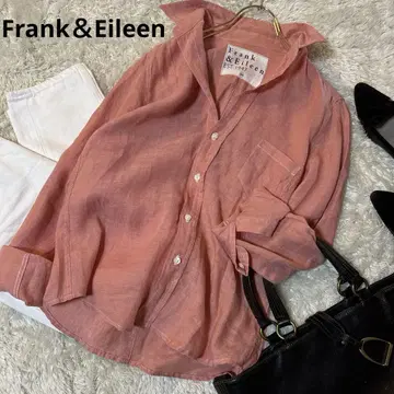 프랭크 앤 아이린 린넨 린넨 셔츠 핑크