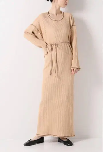 BASERANGE SHAW LONG SLEEVE KAFTAN 원피스
