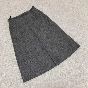 DAKS 닥스 플레어 스커트 무릎 기장 울 혼방 무지 그레이 사이즈 38