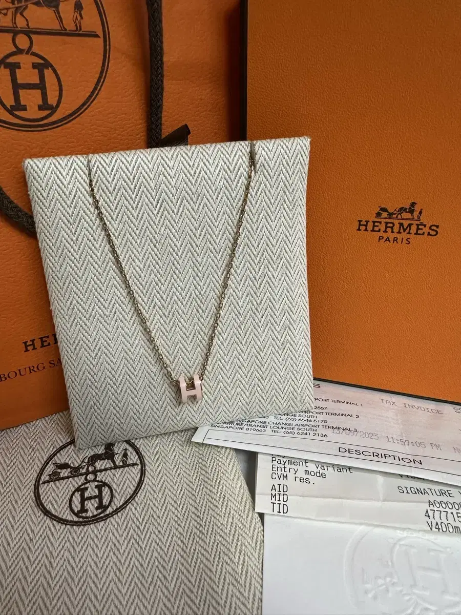 [Authentic/Invoice Included] Hermes Pop H Mini Necklace Full Set