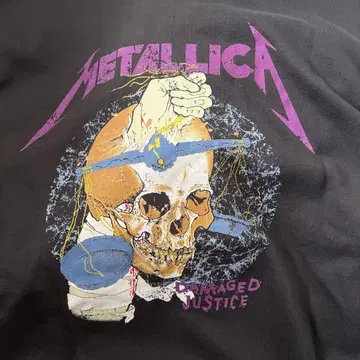 METALLICA 맨투맨 다크 그레이 4L 메탈리카 투어 트레이닝복