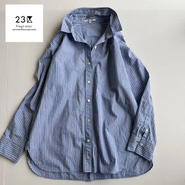 최근 새상품급 23구 CANCLINI 베이직 셔츠 멀티 스트라이프 44