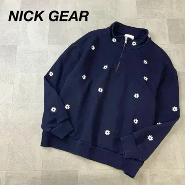 새상품급 NICK GEAR Firsthand 플라워 자수 올 패턴 맨투맨