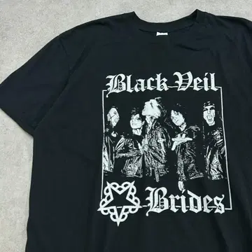 BLACK VEIL BRIDES 반팔 티셔츠 락 티 구제 의류 블랙 XL