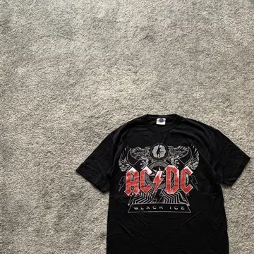 ACDC 반팔 티셔츠 블랙 블랙 L 사이즈 밴딩 밴 티