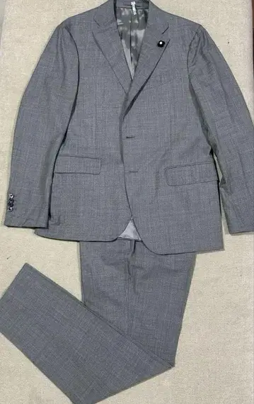 LARDINI 그레이 비즈니스 정장 사이즈 50 (XL)