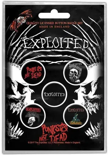 THE EXPLOITED 버튼 핀 배지 세트 미사용 새상품