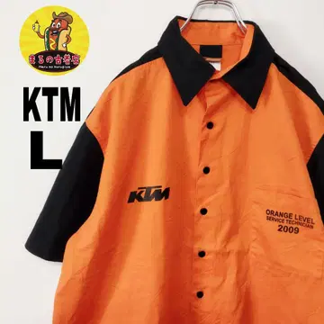 usa 구제 의류 KTM 워크 셔츠 L 오렌지 블랙