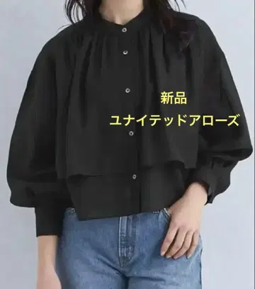 UNITED ARROWS 포코포코 시어 크롭 블라우스