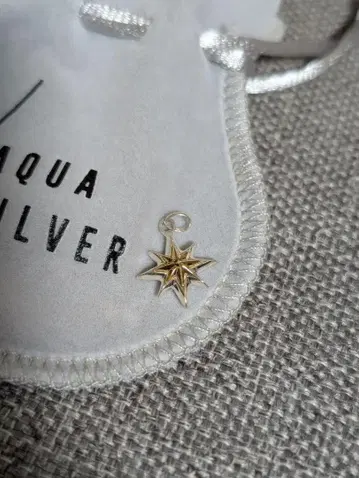 AQUA SILVER 별 모양 참 목걸이