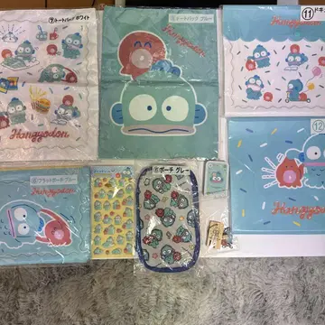 Hangyodon 토트백, 파우치, 파일, 키링, 씰 세트