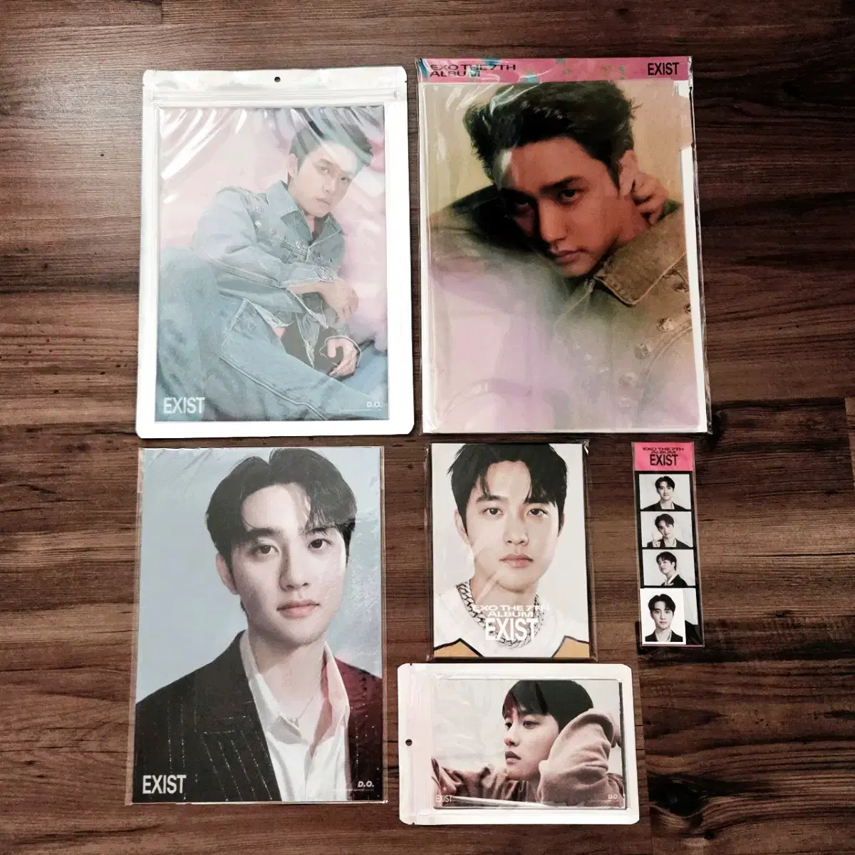 (미개봉/원가/일괄만) 엑소 디오 크림소다 네컷 엽서 포스터 도경수