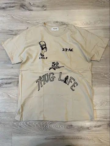 PALM STRIPES 2PAC THUG LIFE 티셔츠 L