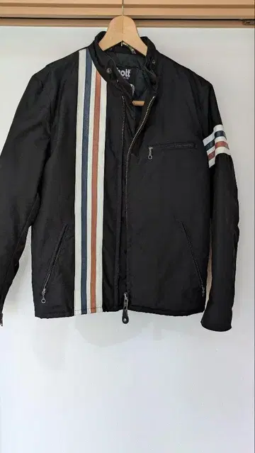 Schott 블랙 나일론 자켓 이지 라이더