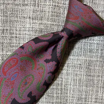 ETRO 에트로 넥타이 페이즐리 블랙 블랙