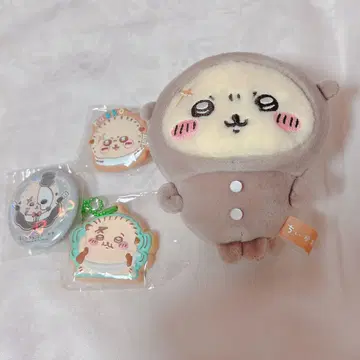 마지카루 치이카와 (먼작귀) 랏코 씨 캔뱃지 파자마 파티 쿠키 핀 배지