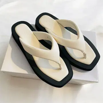 코엘 COEL 볼륨 플립플랍 샌들 아이보리 24.5cm 39