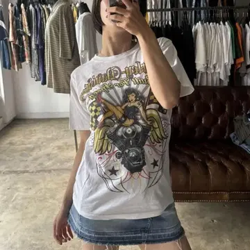 할리데이비슨 핀업 걸 티셔츠