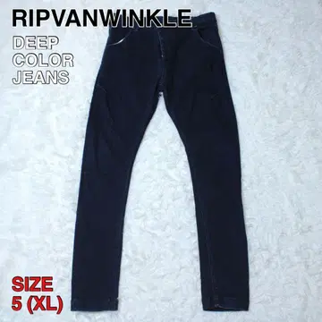 레어 RIPVANWINKLE 스키니 데님 스트레치 딥 인디고