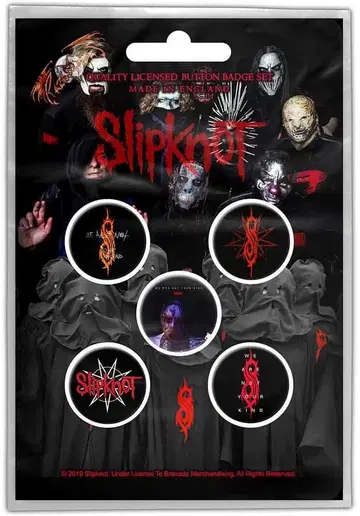 SLIPKNOT 버튼 핀 배지 세트 미사용 새상품