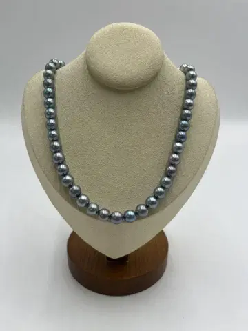블루 펄 진주 목걸이 약 42cm 약 0.7-0.8cm