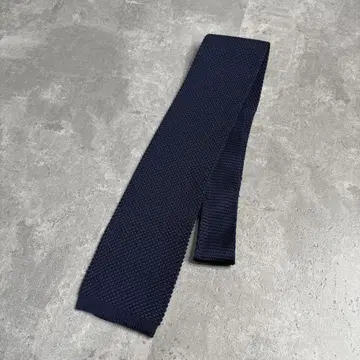 일본 빈티지 기본 네이비 니트 넥타이
