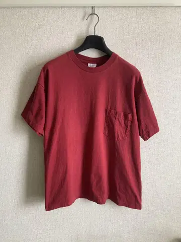 90s GAP 올드 갭 포켓 T 레드 USA제 색빠짐 XL
