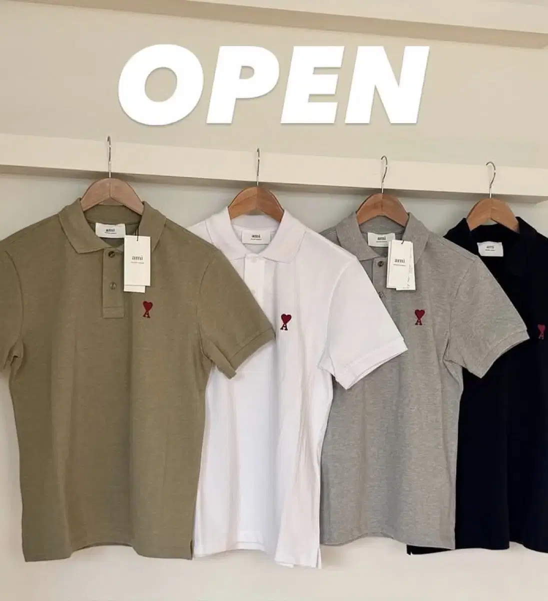 25SS 아미 스몰로고 카라 티셔츠