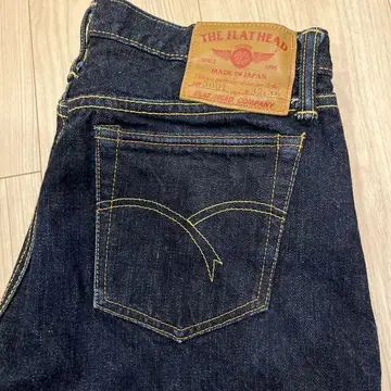 THE FLAT HEAD JP 3001 다크 데님, 빈티지 32인치