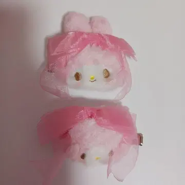마이멜로디 My Melody 리본 공주 헤어 클립 세트 핑크
