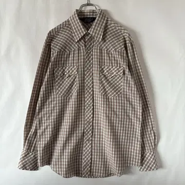 90s 빈티지 웨스턴 셔츠 빈티지 구제 의류 체크 US