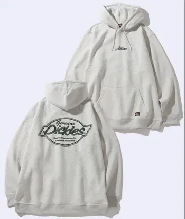 DICKIES 속기모 백 디자인 풀오버 후드티 라이트 그레이