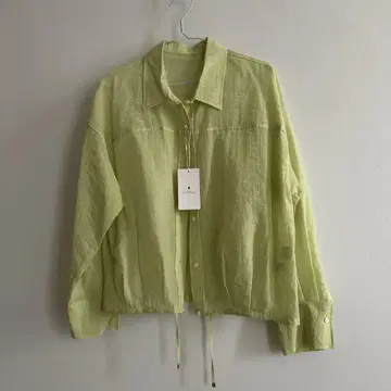 UNITED ARROWS 라임 컬러 셔츠 프리 사이즈