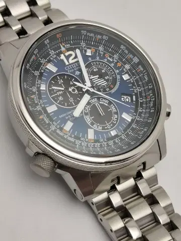 인기 모델 시티즌 프로 마스터 전파 솔라 경량 티타늄 스카이 파랑